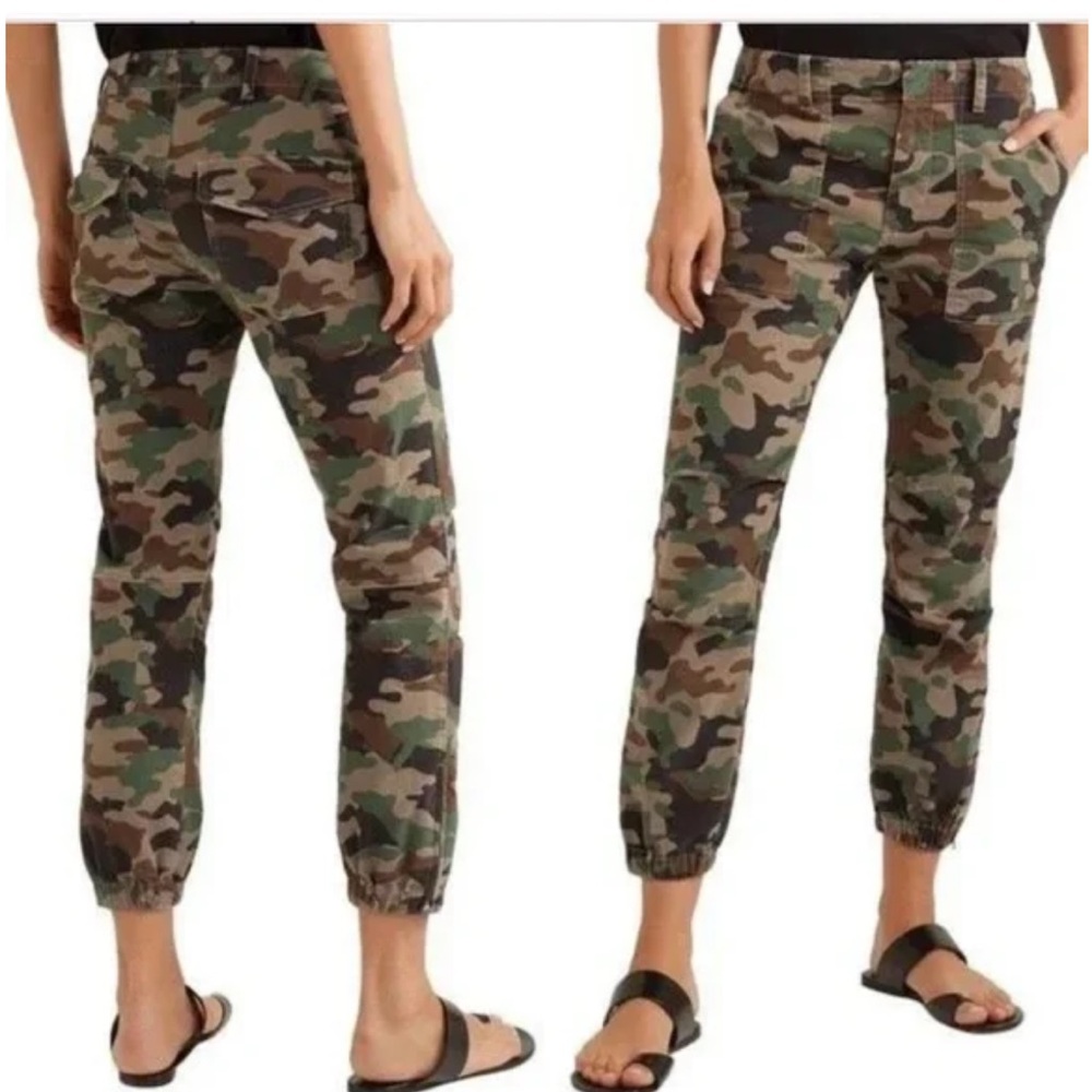 Nili Lotan Cropped French Military Pant | Camo | Size 2
